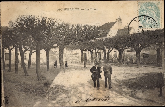 Ak Montfermeil Seine Saint Denis, La Place