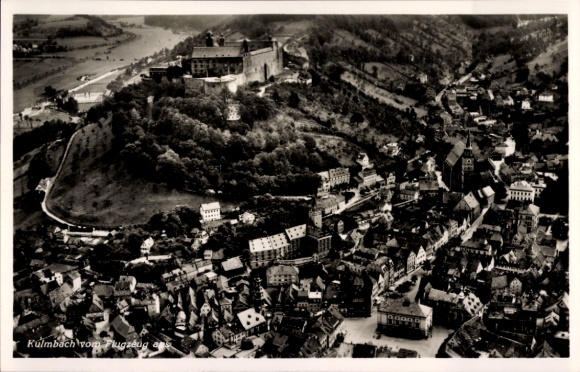 Postcard Kulmbach in Upper Franconia, aerial photograph