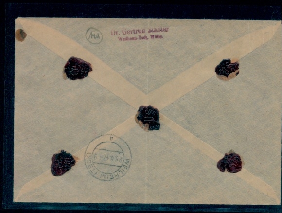 Michel No. 964 (2) on insured letter