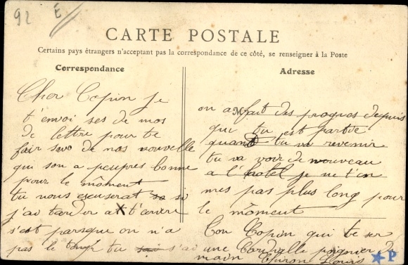 Postcard Colombes Hauts de Seine, Avenue Menelotte, Gardens Rue Saint Lazare