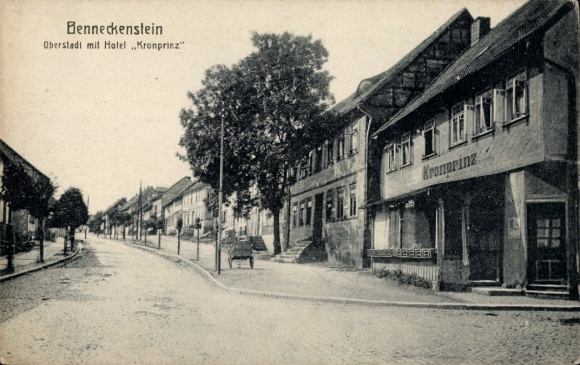 Postcard Benneckenstein Oberharz, Upper Town, Hotel Kronprinz