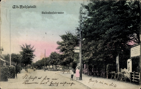 Postcard Hamburg Wandsbek Rahlstedt Altrahlstedt, Bahnhofstraße