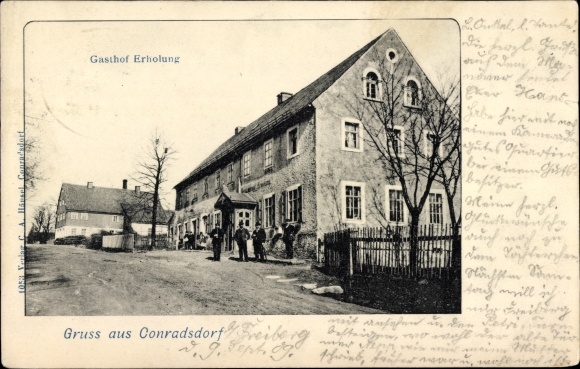 Ak Conradsdorf Halsbrücke in Sachsen, Gasthof Erholung