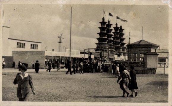 Postcard Poznań Posen, World National Exhibition 1929, Prize Pavilions of the Cognac Liqueur Industry