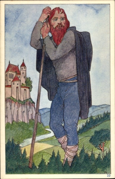 Kunstenaarskaart Rübezahl, De Berggeest