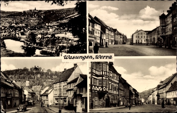 PC Wasungen in the Thuringian Forest, street section, total view of the place