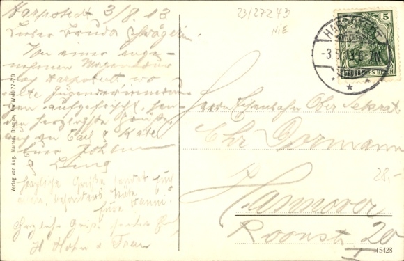 Postcard Harpstedt im Walde in Oldenburg, Hotel Stadt Bremen