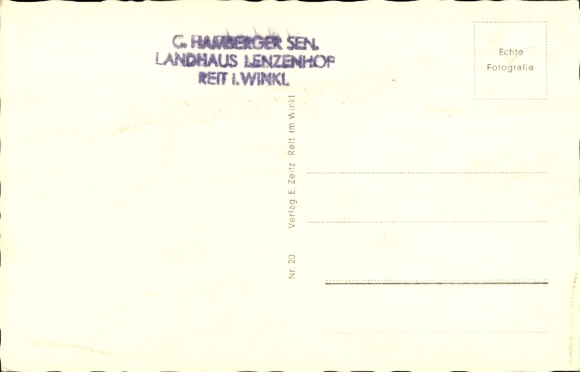 Postcard Reit im Winkl Upper Bavaria, Lenzenhof