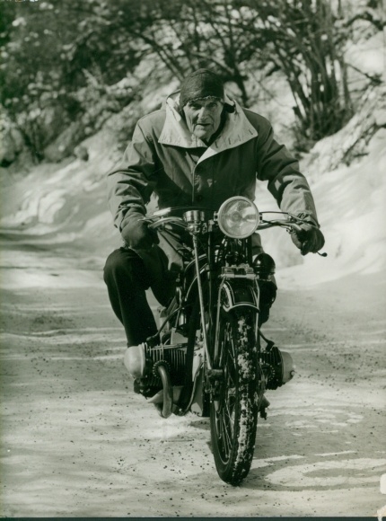 Photo BMW motorcycle pioneer Rudolf Schleicher, technician, designer