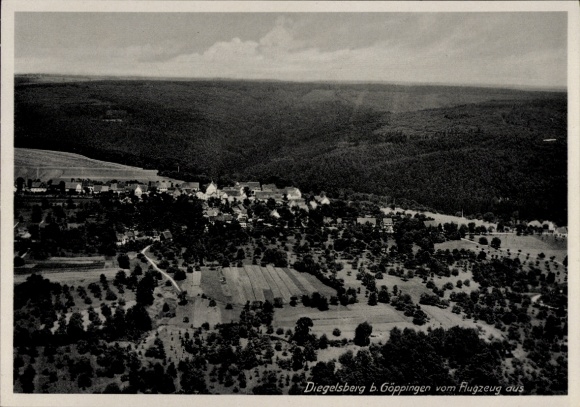 Ak Diegelsberg Uhingen an der Fils, Fliegeraufnahme