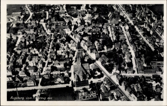 Ak Augsburg in Schwaben, Fliegeraufnahme