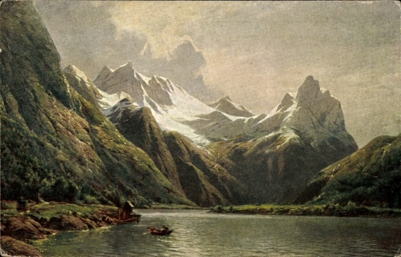 Artist Postcard Oesterley, C., Norway, Romsdalsfjord