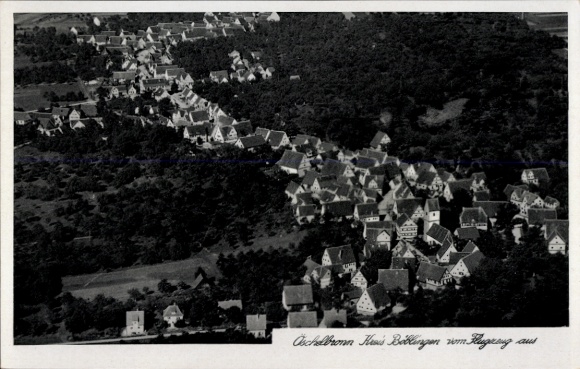 Postcard Öschelbronn Gäufelden Baden Württemberg, aerial photography, city panorama