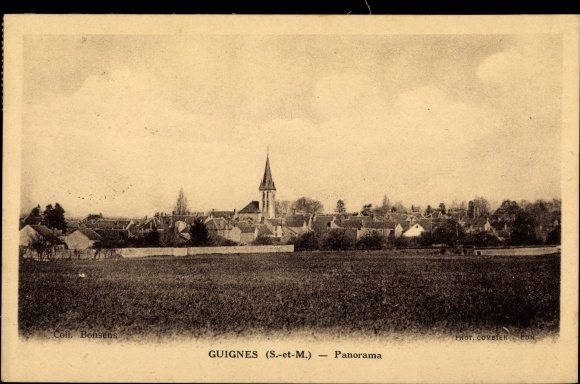 Ak Guignes Seine et Marne, Panorama