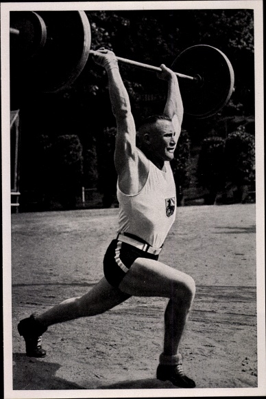 Collection picture Olympia 1936, weightlifter Janssen