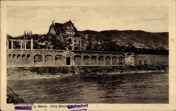 Postcard Leutesdorf am Mittelrhein, Villa Rhein