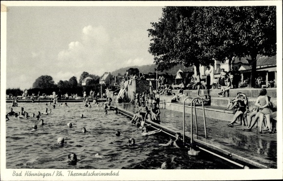Postcard Bad Hönningen am Rhein, thermal baths