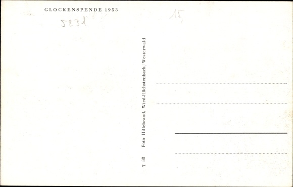 Postcard Kroppach in the Westerwald, church