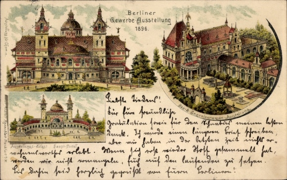 lito Berlin, wystawa handlowa 1896, pałac wystawowy, budownictwo i inżynieria