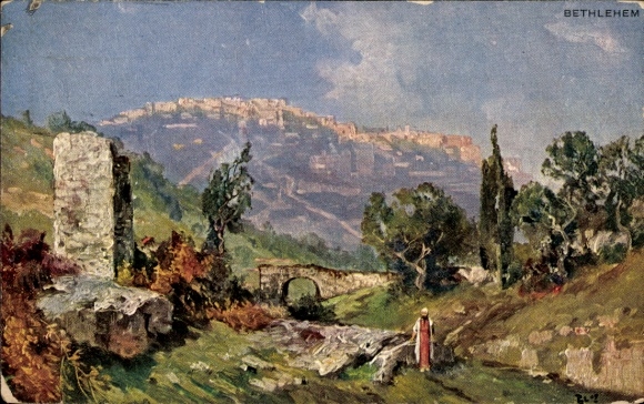 Ak Bethlehem Palästina, Gesamtansicht
