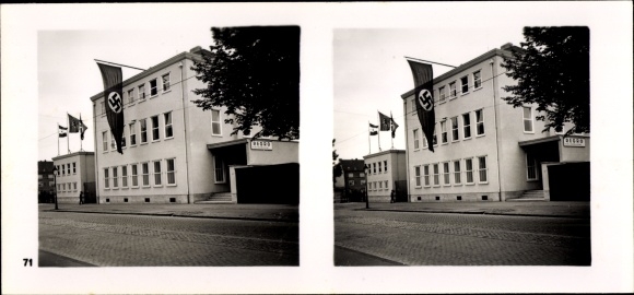Stereo room image photo &quot;The NS model companies&quot;, III 71, No. 381, Regro Heizs Installations Ges.