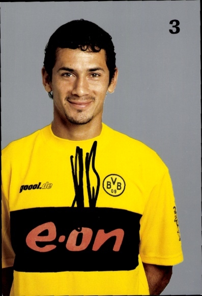 Autograph card footballer Juan Ramón Fernández, BVB 09, Borrussia Dortmund, autograph