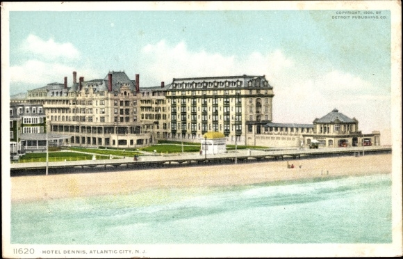 Briefkaart Atlantic City New Jersey de VS, Hotel Dennis