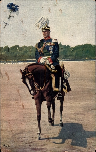 Artist PC King Friedrich August III. of Saxony on horseback, For our needy veterans