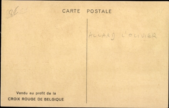 Artist Postcard Allard L'Olivier, And man, through ignorance, loves danger, Belgian Red Cross