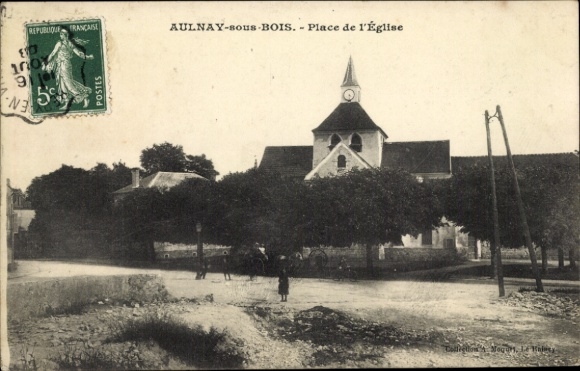 KP Aulnay sous Bois Seine Saint Denis, plac kościelny