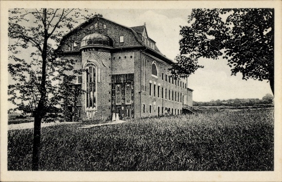Postcard Lauterbach in Hesse, gymnasium