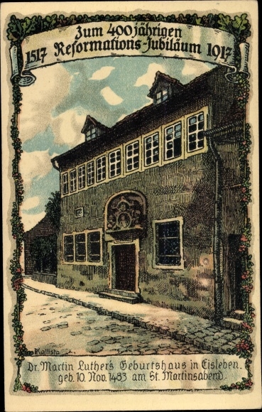 Artysta lito Kallista, Lutherstadt Eisleben, dr. Miejsce urodzenia Marcina Lutra, 400 lat Reformacji