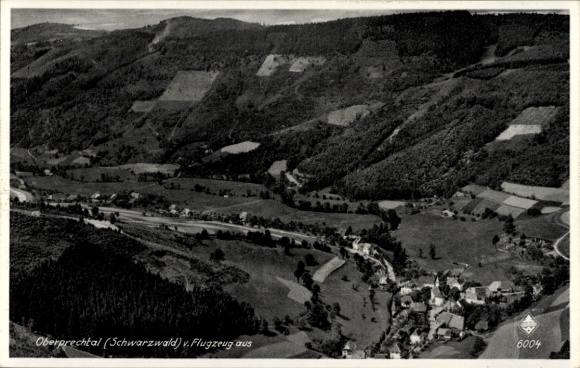 Postcard Oberprechtal Black Forest, aerial photograph