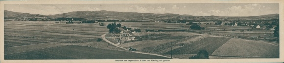 Panorama Postcard Plattling in Lower Bavaria, Bavarian Forest Panorama