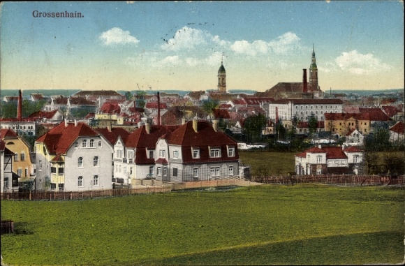 Ansichtkaart Grossenhain Saksen, overzicht
