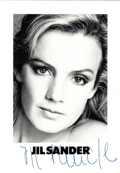 Ak Modedesignerin Jil Sander, Autogramm