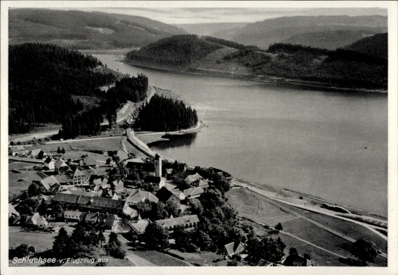 Ak Schluchsee im Schwarzwald, Fliegeraufnahme