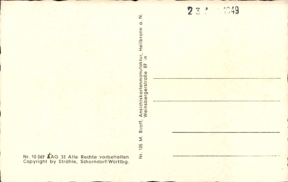 Postcard Stetten am Heuchelberg Schwaigern in Württemberg, aerial photograph