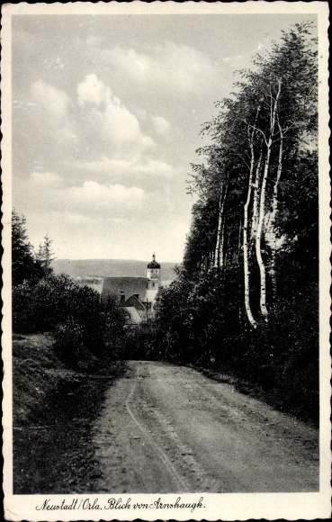 Ak Neustadt an der Orla Thüringen, Blick von Arnshaugk