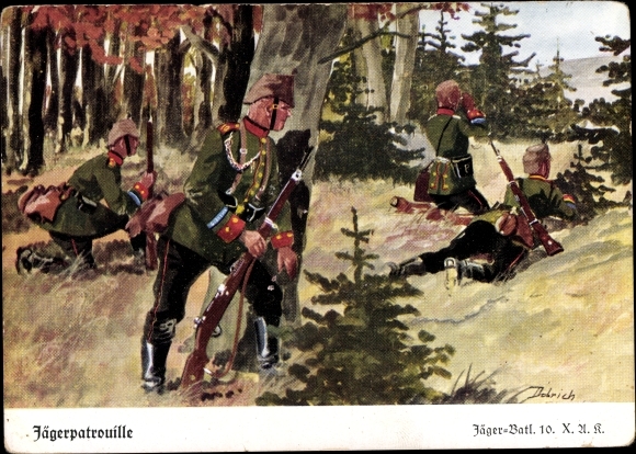 KP artysty Döbrich Steglitz, Jäger Batl. 10 XAK, Patrol Łowców