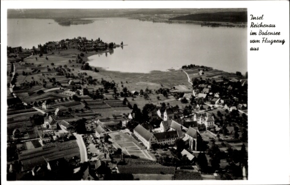 Ak Insel Reichenau Bodensee, Fliegeraufnahme
