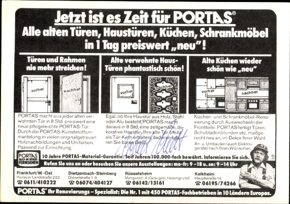 Karta z autografem piłkarza Gerda Paulusa, Kickers Offenbach, autograf