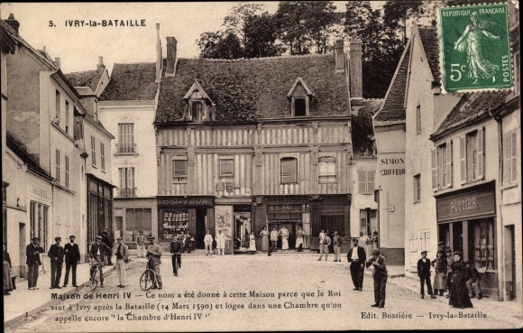 Postcard Ivry the Battle Eure, House of Henri IV