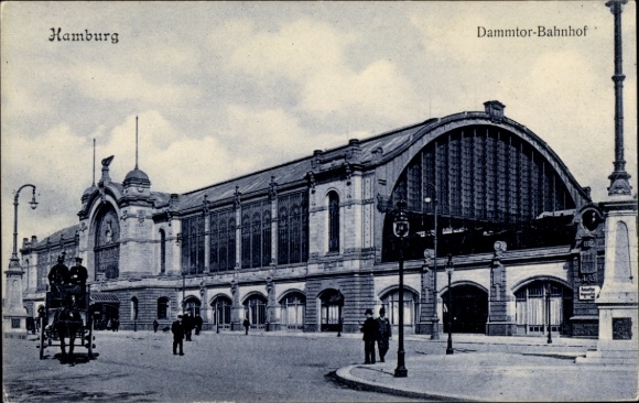Postcard Hamburg Mitte Neustadt, Dammtor, Bahnhof
