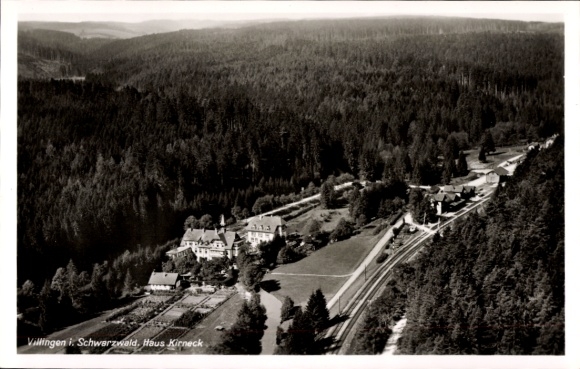 Ak Villingen in het Zwarte Woud, luchtfoto, Haus Kirneck