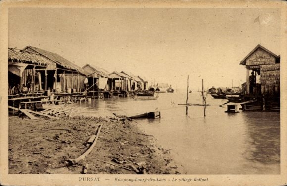 Ak Pursat Kambodscha, schwimmendes Dorf