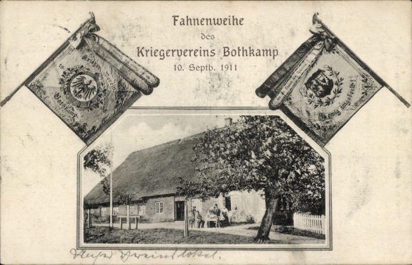Ak Bothkamp in Holstein, Fahnenweihe des Kriegervereins 1911