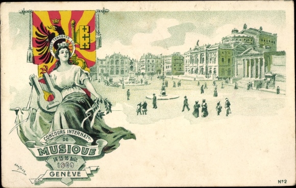 Chromo-Litho Genève Geneva Switzerland, Concours International de Musique 1909, Tombola