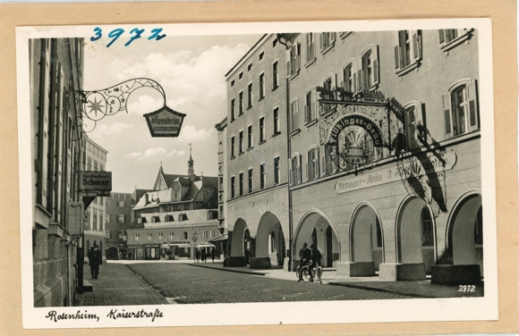 6 glass negatives Rosenheim Upper Bavaria, general view, various views, gate