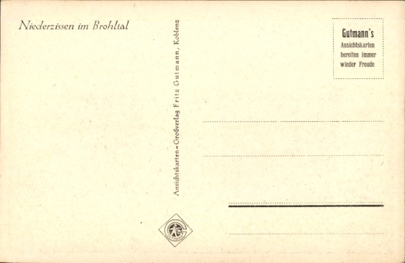 Postcard Niederzissen in Rhineland Palatinate, a town in the Brohltal